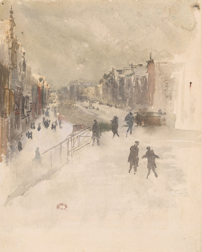 James McNeill Whistler​, Snow, 1882​, Watercolor and body color, off-white paper​, 286 x 228 mm , Private Collection