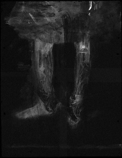 Fig. 4 The same image rotated 180 degrees, revealing a pair of legs and feet. 