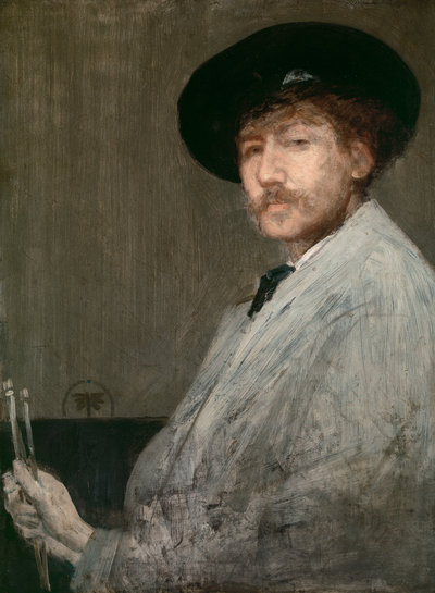 James Abbott McNeill Whistler, Arrangement in Grey: Portrait of the Painter, 1872, Oil paint on canvas, 74.9 x 53.3 cm, Detroit Institute of Arts, Bequest of Henry Glover Stevens, in memory of Ellen P. Stevens and Mary M. Stevens