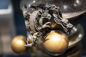 Detail van een Japanse vaas 